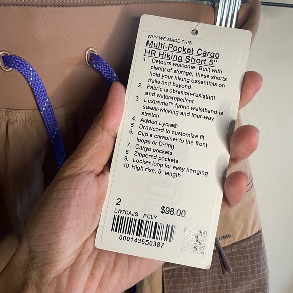 NWT Lululemon Multi-Pocket Cargo High-Rise Hiking Short 5" Size 2 - Picture 11 of 12